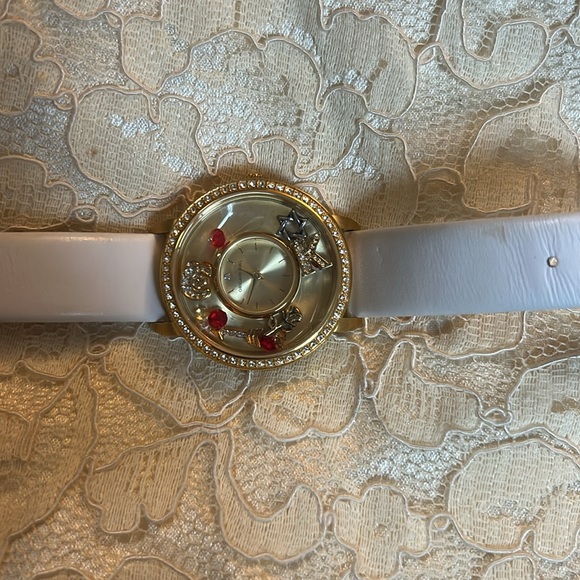 Origami Owl Locket Watch Women 38mm Gold Tone Love Heart K/Rose/Charms Bling main image 7